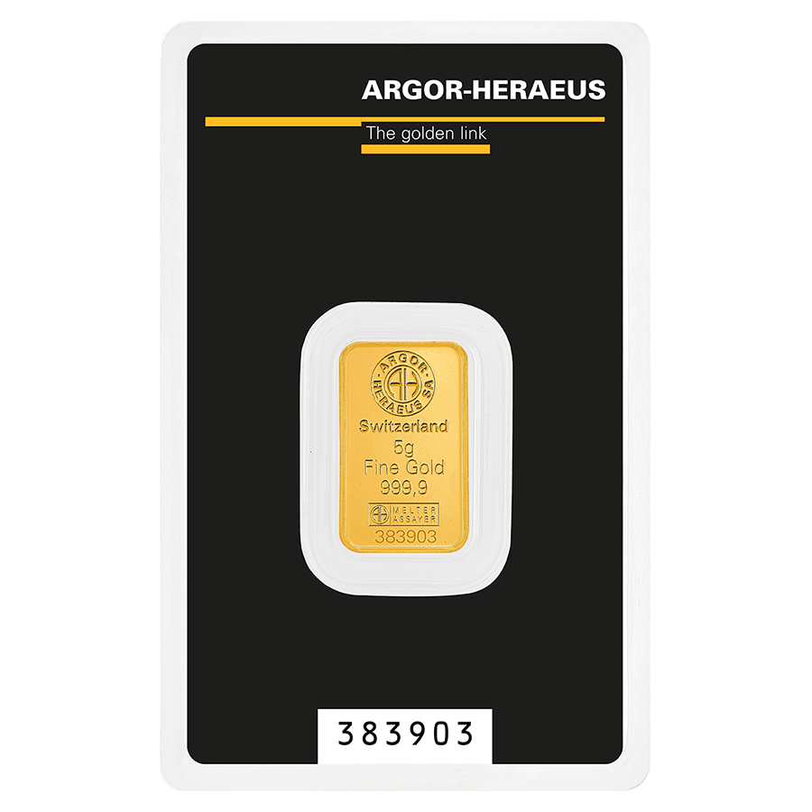 5 gram Gold Bar - Argor-Heraeus - Kinebar series — photo 1