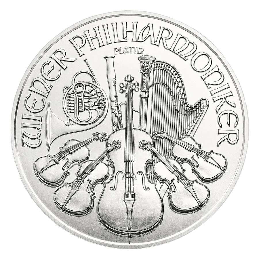 1 ounce Platinum Coin - Philharmonic BU - Mixed Years — photo 1
