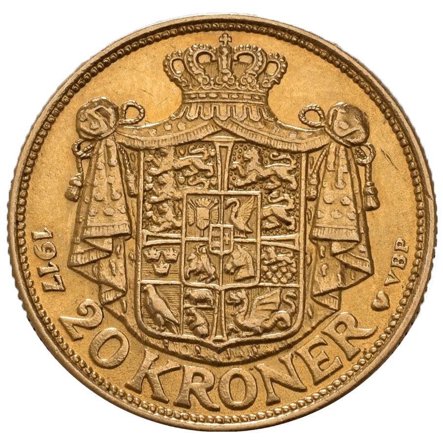 20 Danish Kroner Gold Coin - Mixed Years thumbnail 2
