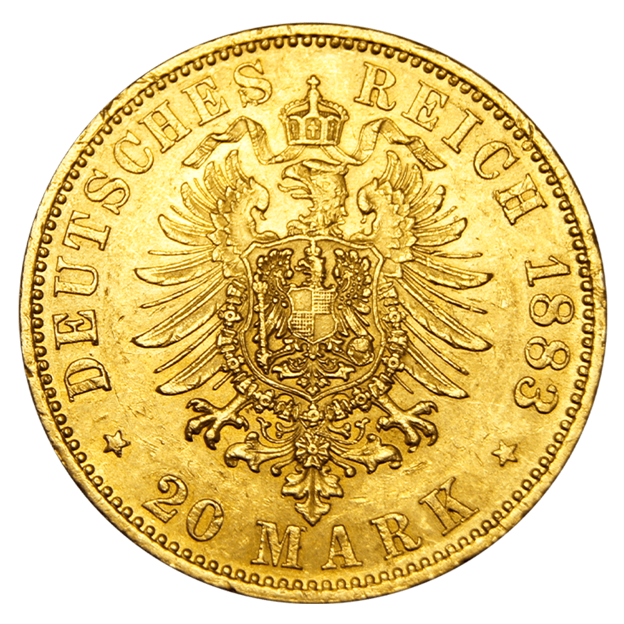 20 Mark Gold Coin - Wilhelm I von Preußen - Mixed Years thumbnail 2