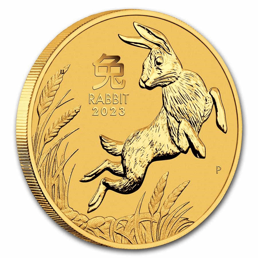 1 ounce Gold Coin - Australia Lunar Rabbit (Series III) thumbnail 3