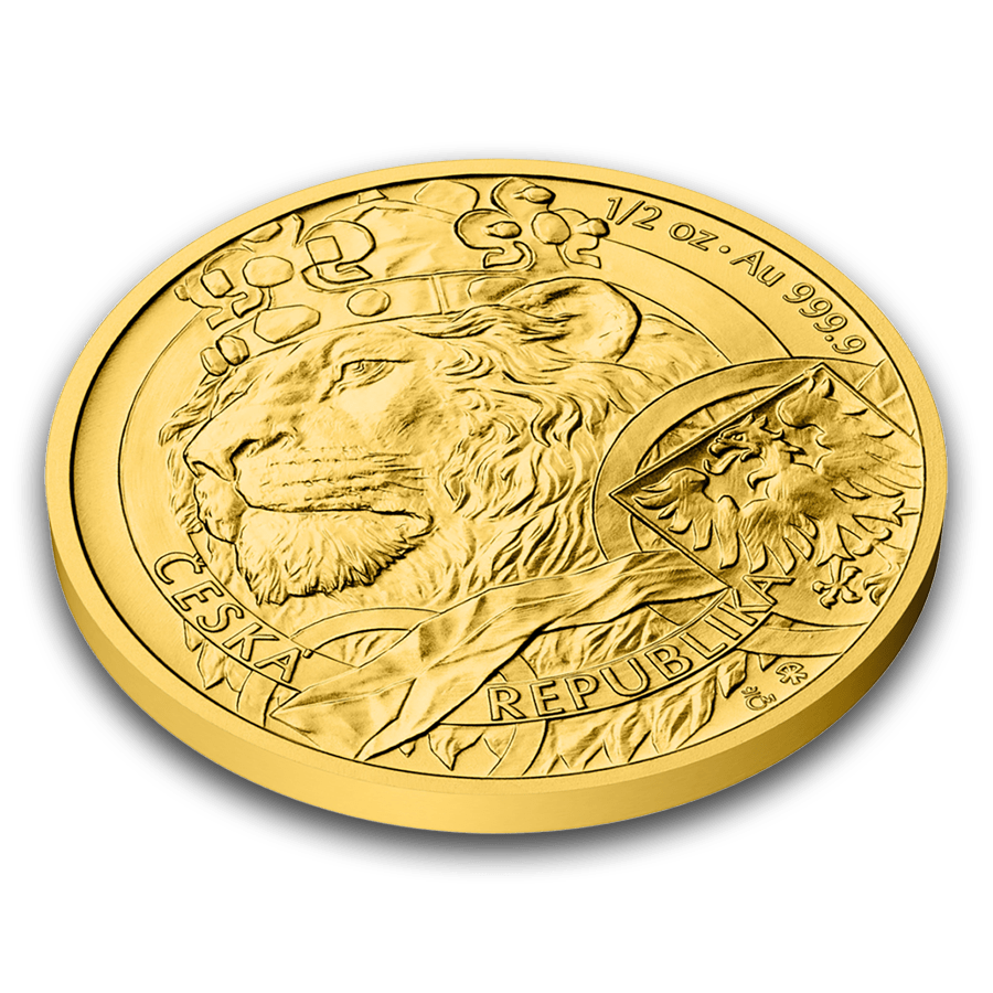 1/2 ounce Gold Coin - Czech Lion 2025 thumbnail 3