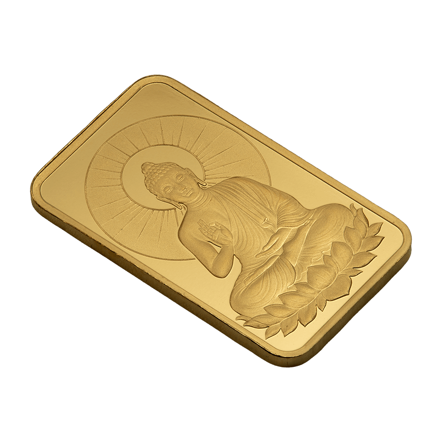 5 gram Gold Bar - Buddha with Lotus thumbnail 7