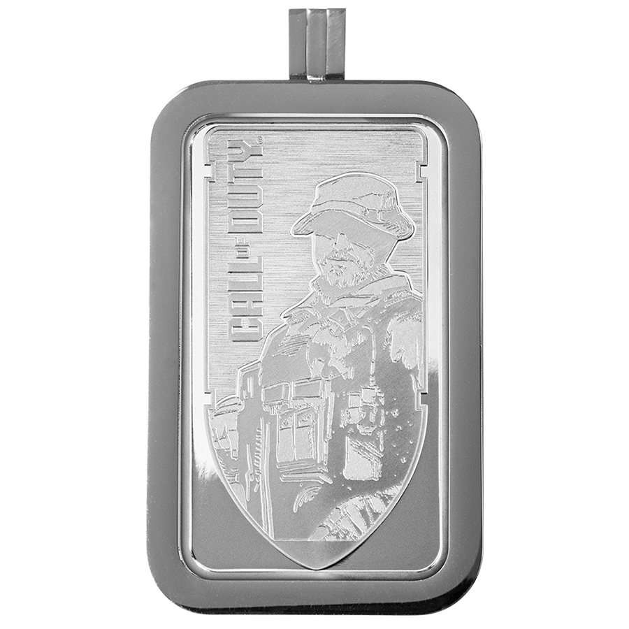 1 ounce Silver Bar - Call of Duty (with frame) — photo 1