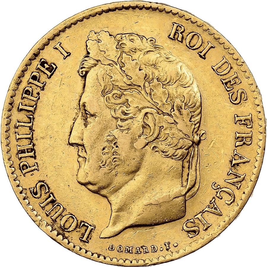 40 French Francs Gold Coin - 1831-1839 Louis Philippe  — photo 1