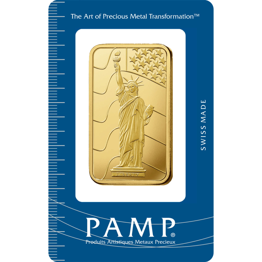100 gram Gold Bar - PAMP Suisse Liberty — photo 1