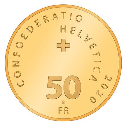 Roger Federer Gold Coin 50 Swiss Francs - Uncirculated thumbnail 2