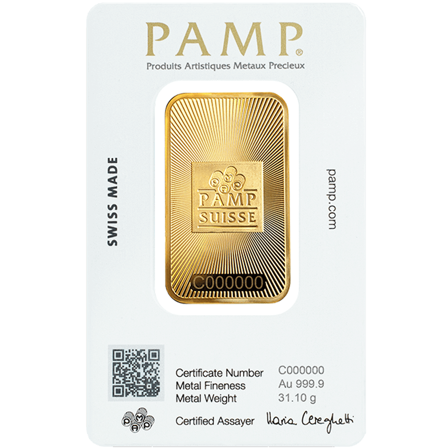 1 ounce Gold Bar - PAMP Suisse  thumbnail 2