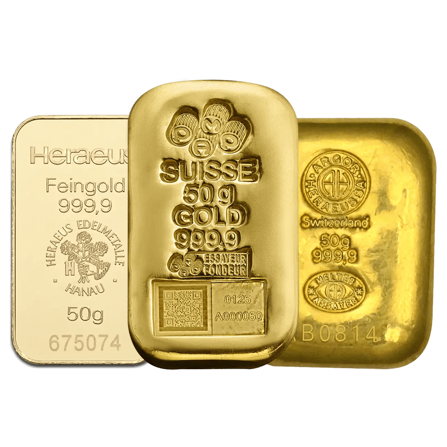 50 gram Gold Bar - Random Mint — photo 1