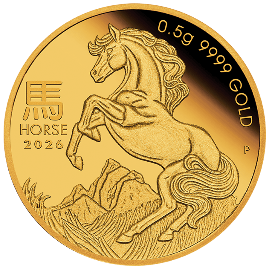 0.5 gram Gold Coin - Australia Lunar Horse 2026 (Series III) — photo 1