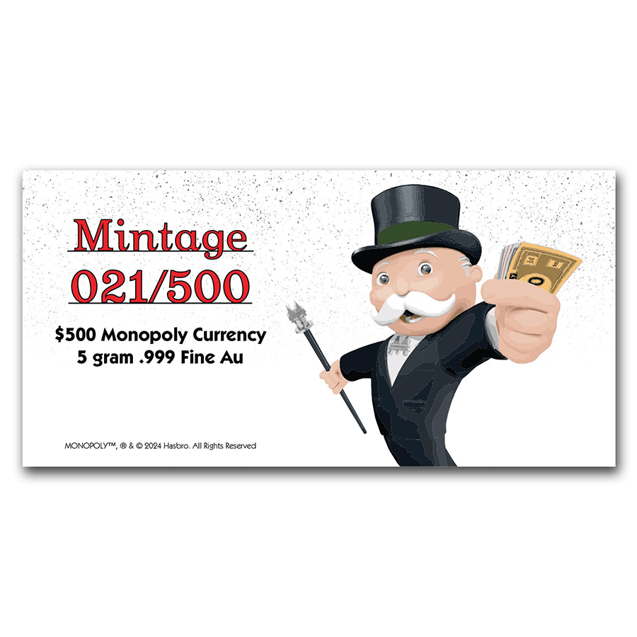 5 gram Gold Monopoly® Money thumbnail 3