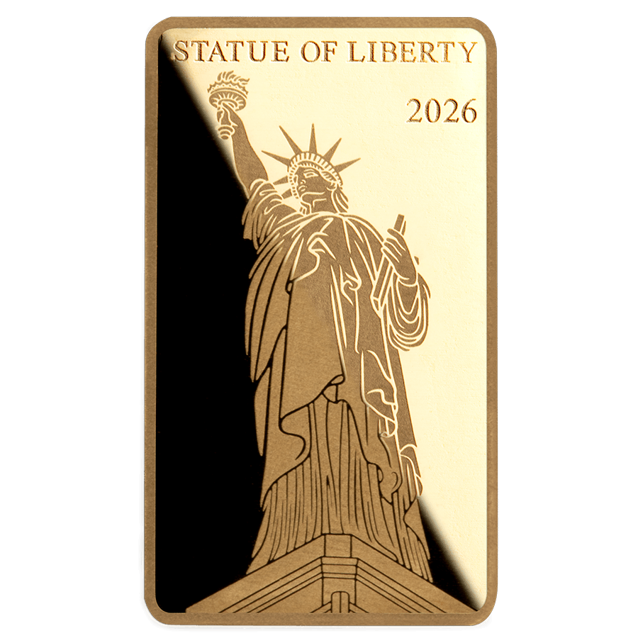 1/200 oz Gold Bar - Landmarks of the World - Statue of Liberty — photo 1