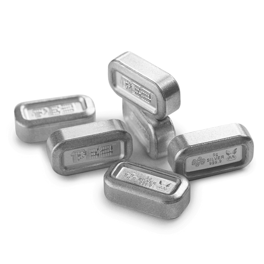 6x5 g PEZ® Spring Bunny Silver Wafers & Dispenser Gift Set thumbnail 6