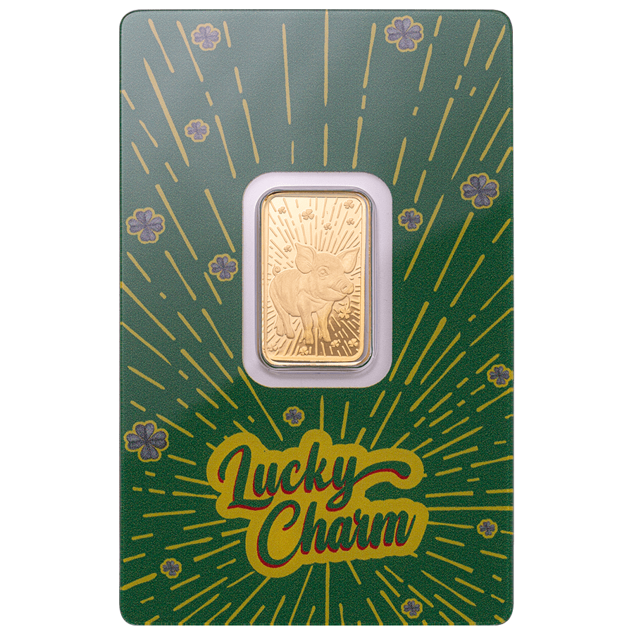 5 gram Gold Bar - Lucky Pig — photo 1