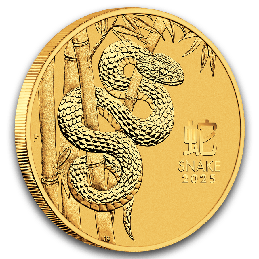 1 ounce Gold Coin - MS-70 PCGS - Australia Lunar Snake 2025  thumbnail 4