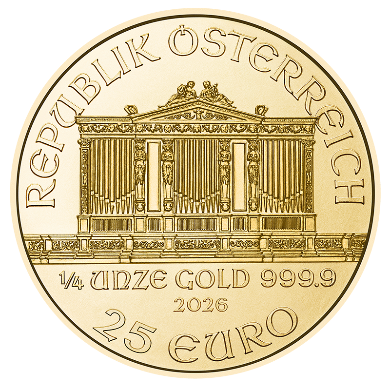 1/4 ounce Gold Coin - Philharmonic 2026 thumbnail 2