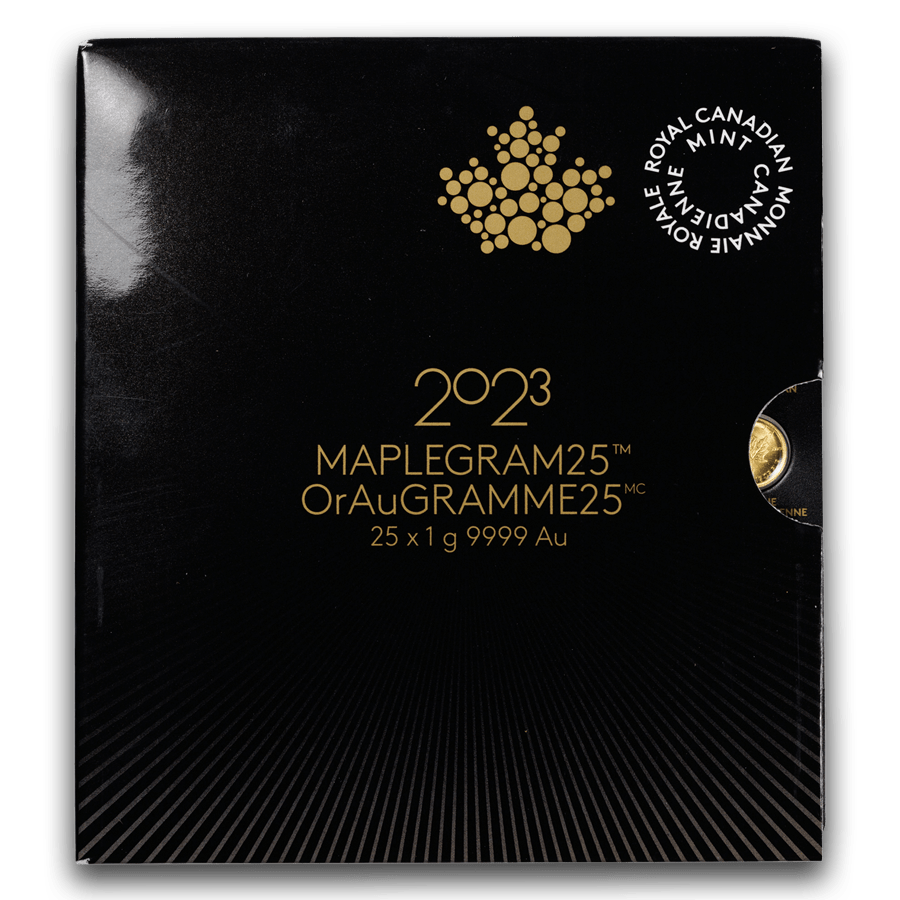 25x1 gram Maplegram Gold Coin - Maple Leaf (Mixed Years) thumbnail 5