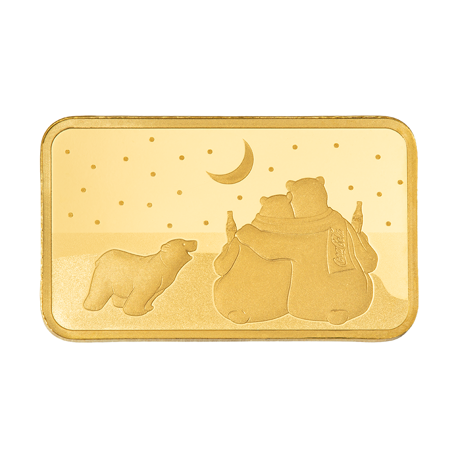 5 gram Gold Bar - Coca Cola Polar Bears thumbnail 3