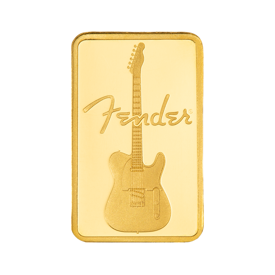 1 gram Gold Bar - Fender 80th anniversary thumbnail 3