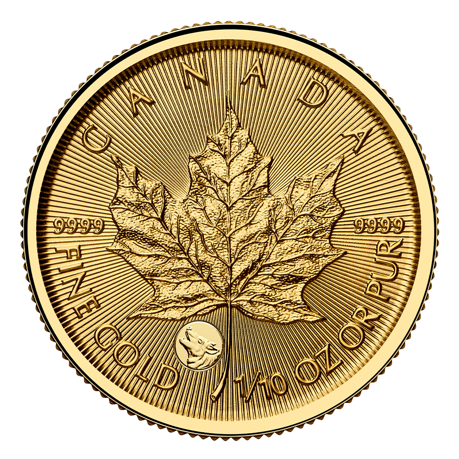1/10 ounce Gold Coin - Treasured Maple Leaf Premium Bullion thumbnail 3