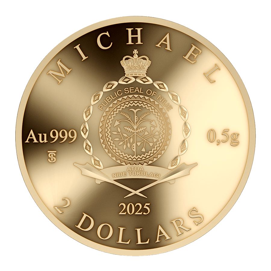 0.5 gram Gold Coin - Archangel Michael thumbnail 2