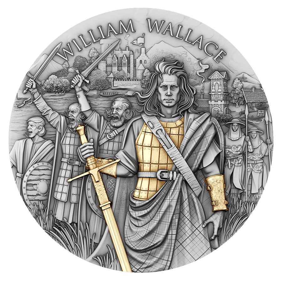 2 ounce Silver Coin - William Wallace Legendary Warrior — photo 1