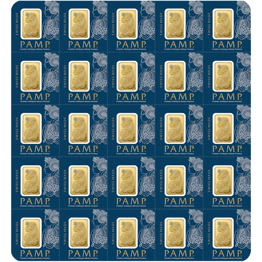 25x1 gram multigram Gold Bar - PAMP Suisse Lady Fortuna — photo 1
