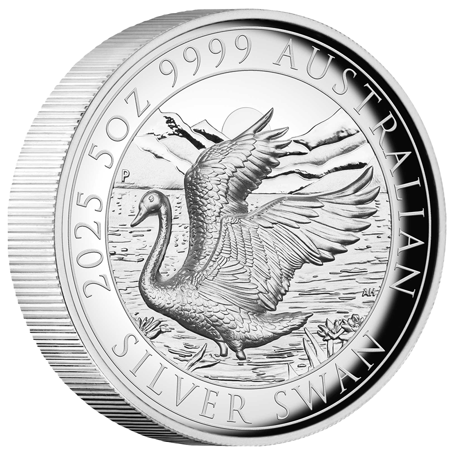 5 ounce Silver Coin - Australia Swan Proof HR 2025 thumbnail 3