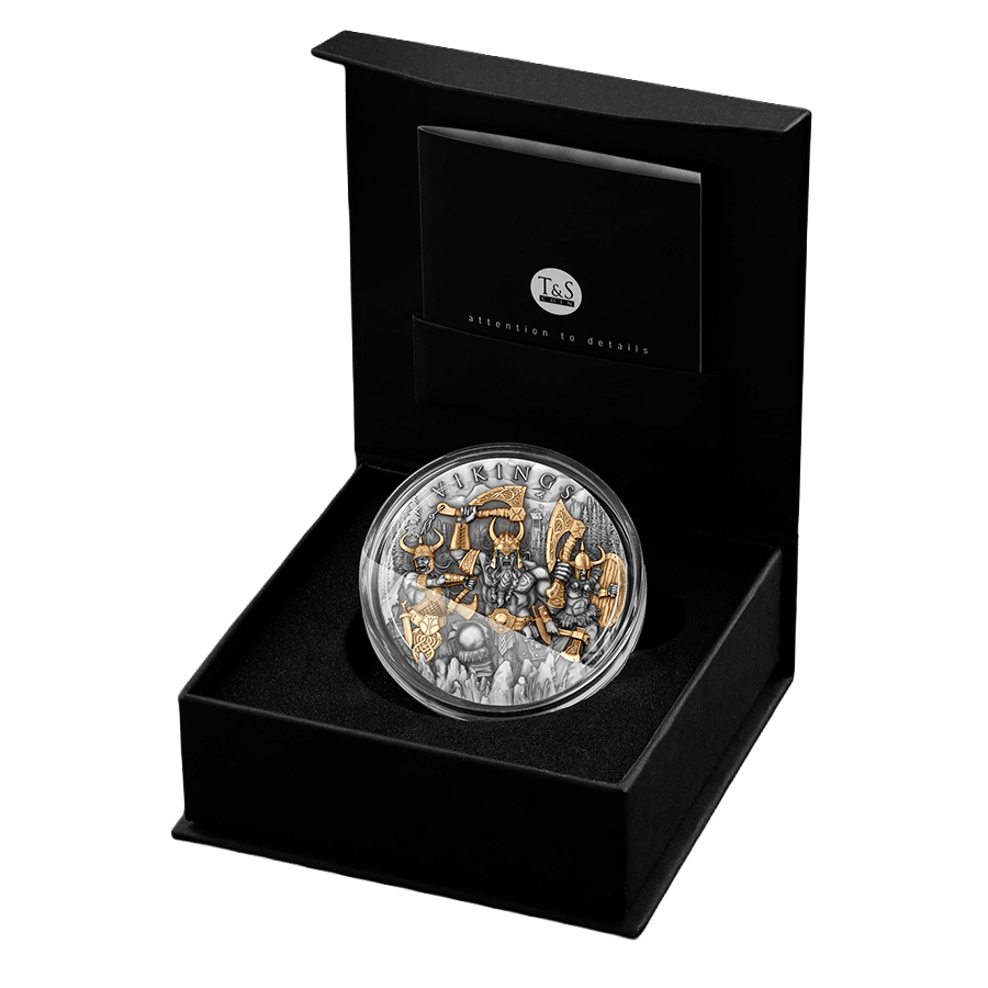 2 ounce Silver Coin - Vikings thumbnail 3
