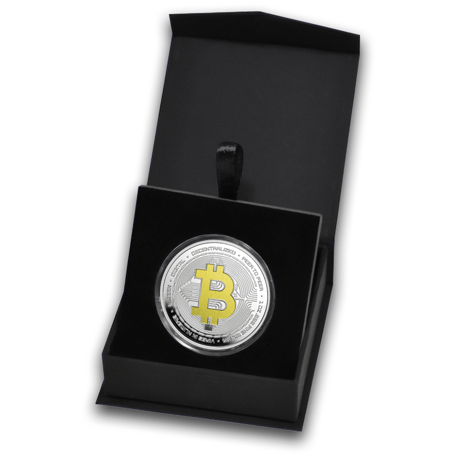 1 ounce Silver Coin - 2025 Bitcoin Colorized thumbnail 3