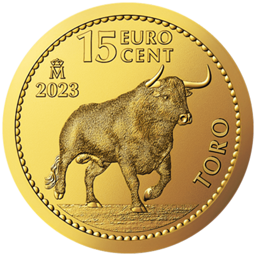 1/10 ounce Gold Coin - Spain Bull Reverse Proof 2023 — photo 1