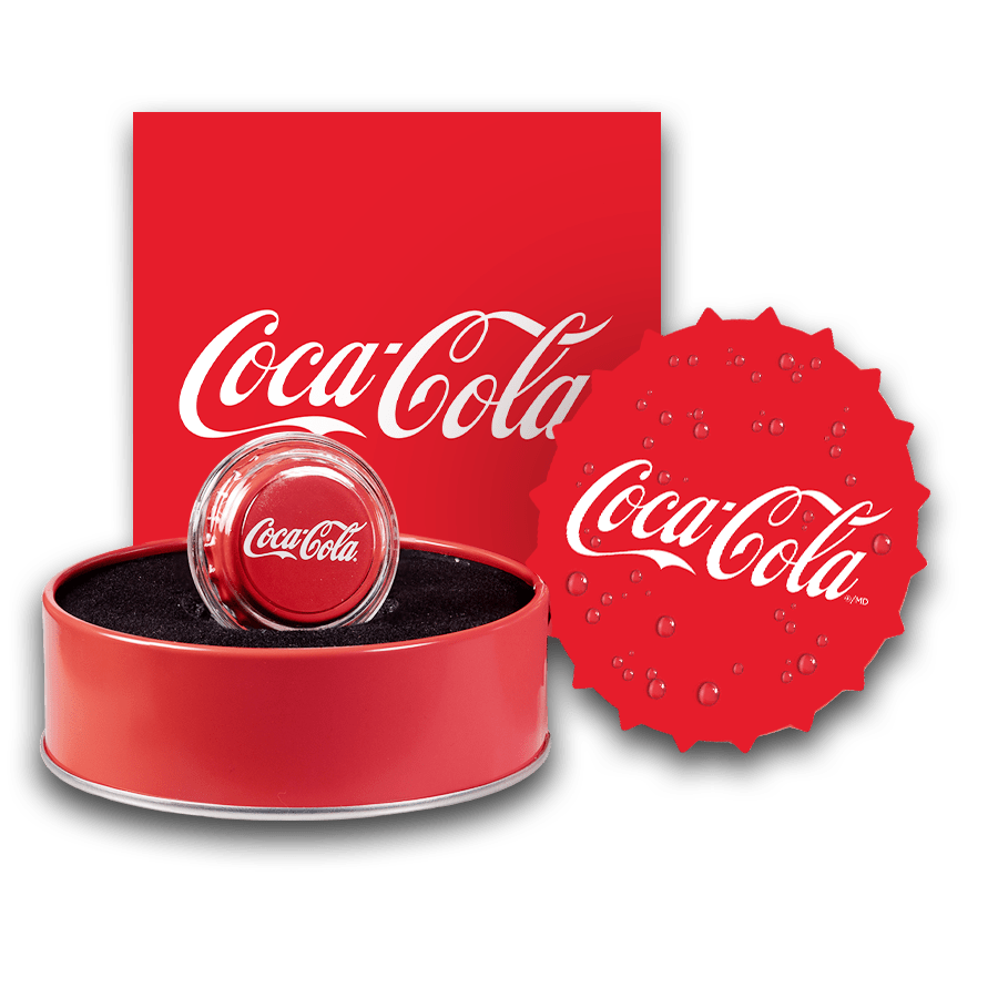 6 gram Silver Bottle Cap - 3D Coca-Cola® — photo 1