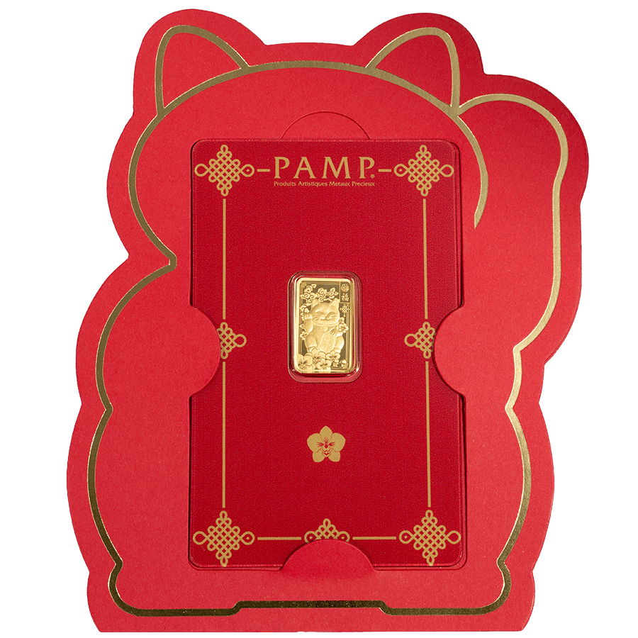 2.5 gram Gold Bar - Lucky Cat thumbnail 5