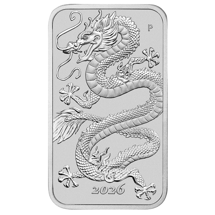 1 ounce Silver Rectangular Coin - Australia Dragon 2026 — photo 1
