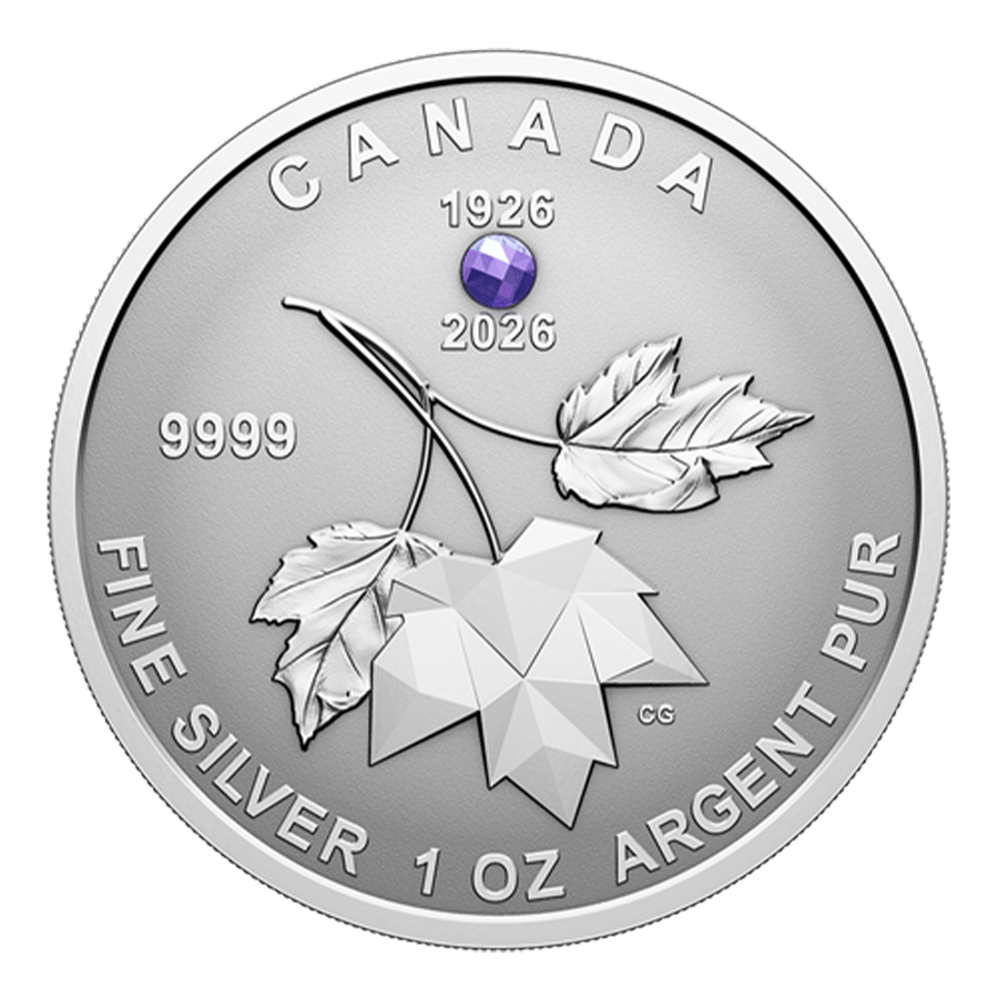 5 Coin Silver Set - Canada Maple Leaf 1/20 - 1 ounce 2026 thumbnail 2