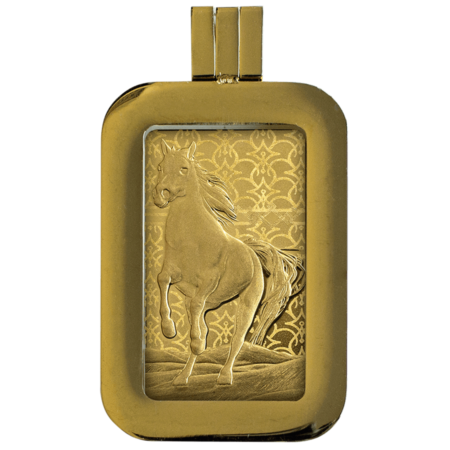 5 gram Gold Bar - PAMP Suisse Arabian Horse (with frame) — photo 1