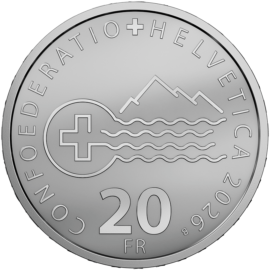 20 gram Silver Coin - Switzerland Lake Geneva thumbnail 2