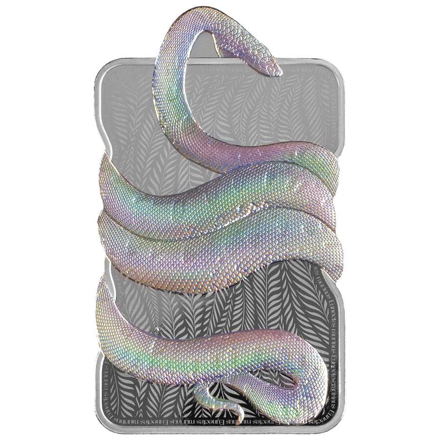 1 ounce Silver Bar - Nature's Grip - Green Anaconda thumbnail 3