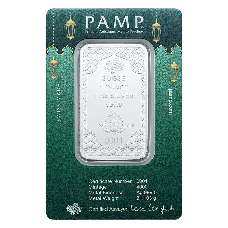 1 ounce Silver Bar - Eid Mubarak thumbnail 2