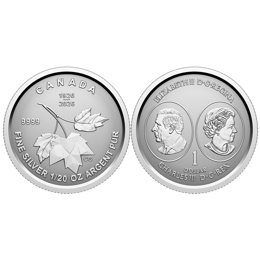 5 Coin Silver Set - Canada Maple Leaf 1/20 - 1 ounce 2026 thumbnail 7