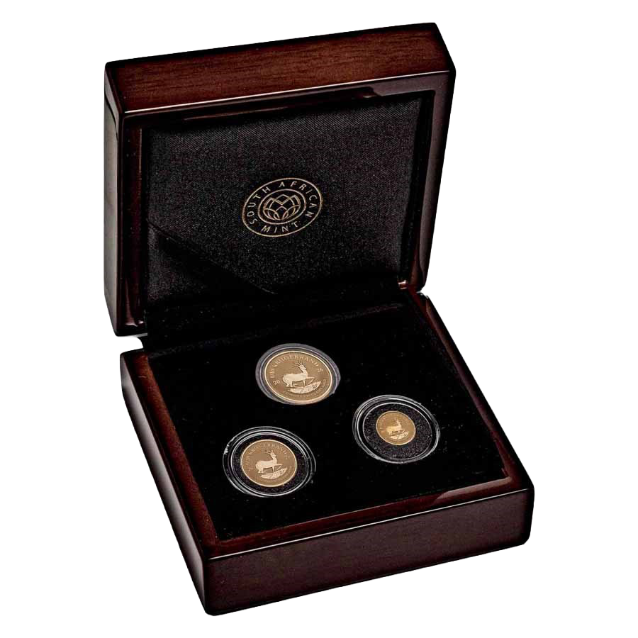3 Coin Gold Set - Krugerrand Fractional Reverse 2026 - 1