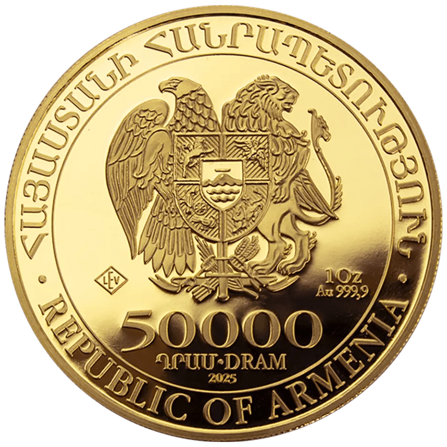 1 ounce Gold Coin - Armenia Noah's Ark 2025 thumbnail 2
