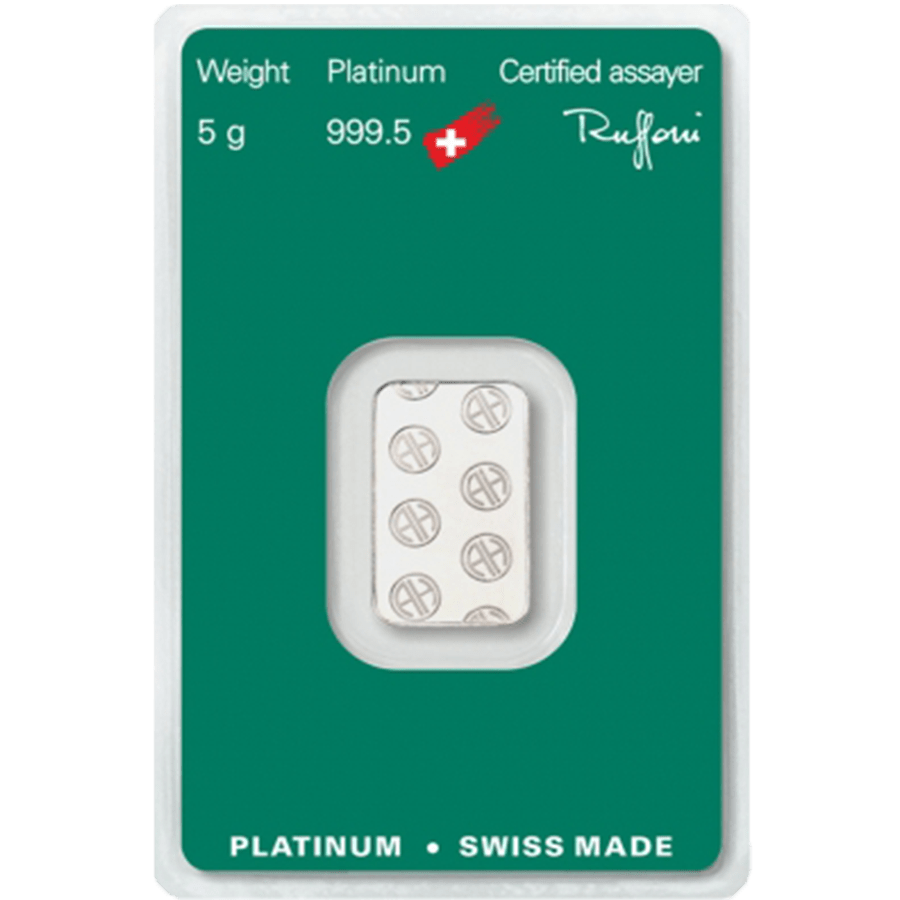 5 gram Platinum Bar - Argor-Heraeus thumbnail 2
