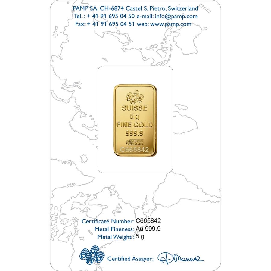 5 gram Gold Bar - PAMP Suisse Rosa thumbnail 2