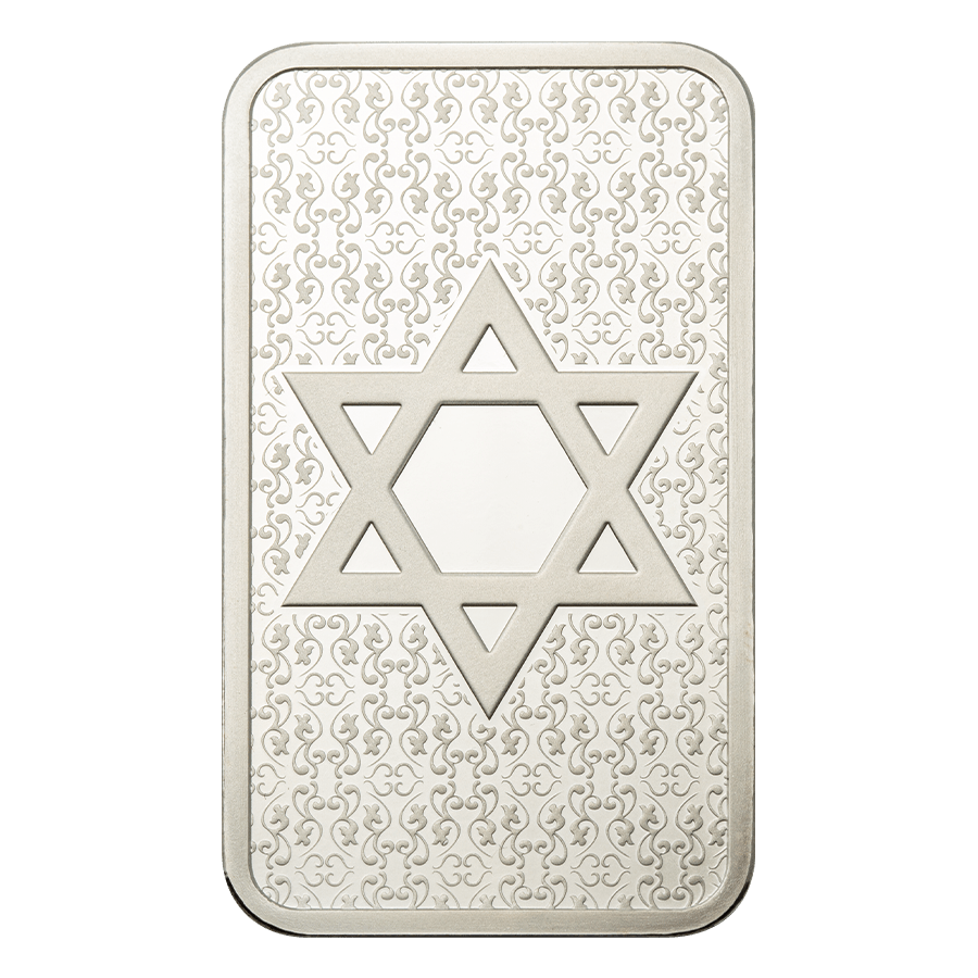 1 ounce Silver Bar - Star of David thumbnail 3