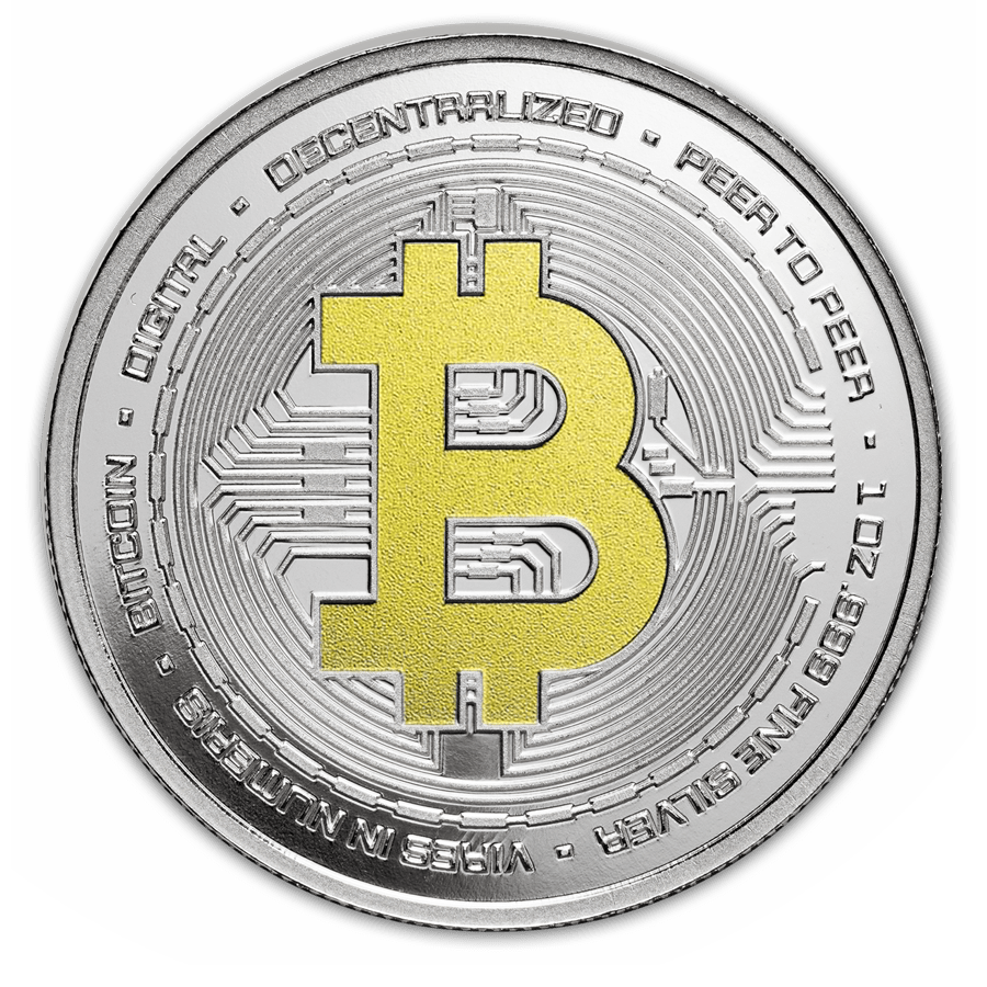1 ounce Silver Coin - MS-70 PCGS - 2025 Bitcoin Colorized thumbnail 2
