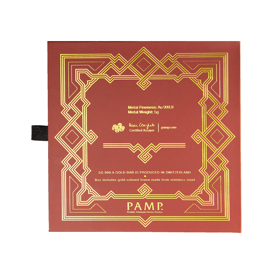 5 gram Gold Bar - Arabian Camel with pendant frame thumbnail 8