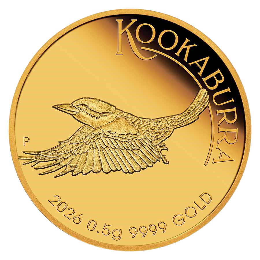 0.5 gram Gold Coin - Kookaburra Proof 2026 thumbnail 3