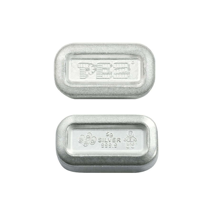 6x5 gram PEZ Gingerbread Man Silver Wafers & Dispenser thumbnail 3