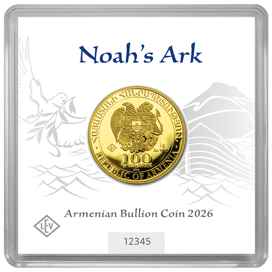 1 gram Gold Coin - Armenia Noah's Ark 2026 thumbnail 2